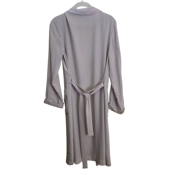 Aritzia Wilfred Beige Lightweight Tie Front/ Back Long Line Jacket Robe Size S - Picture 3 of 8